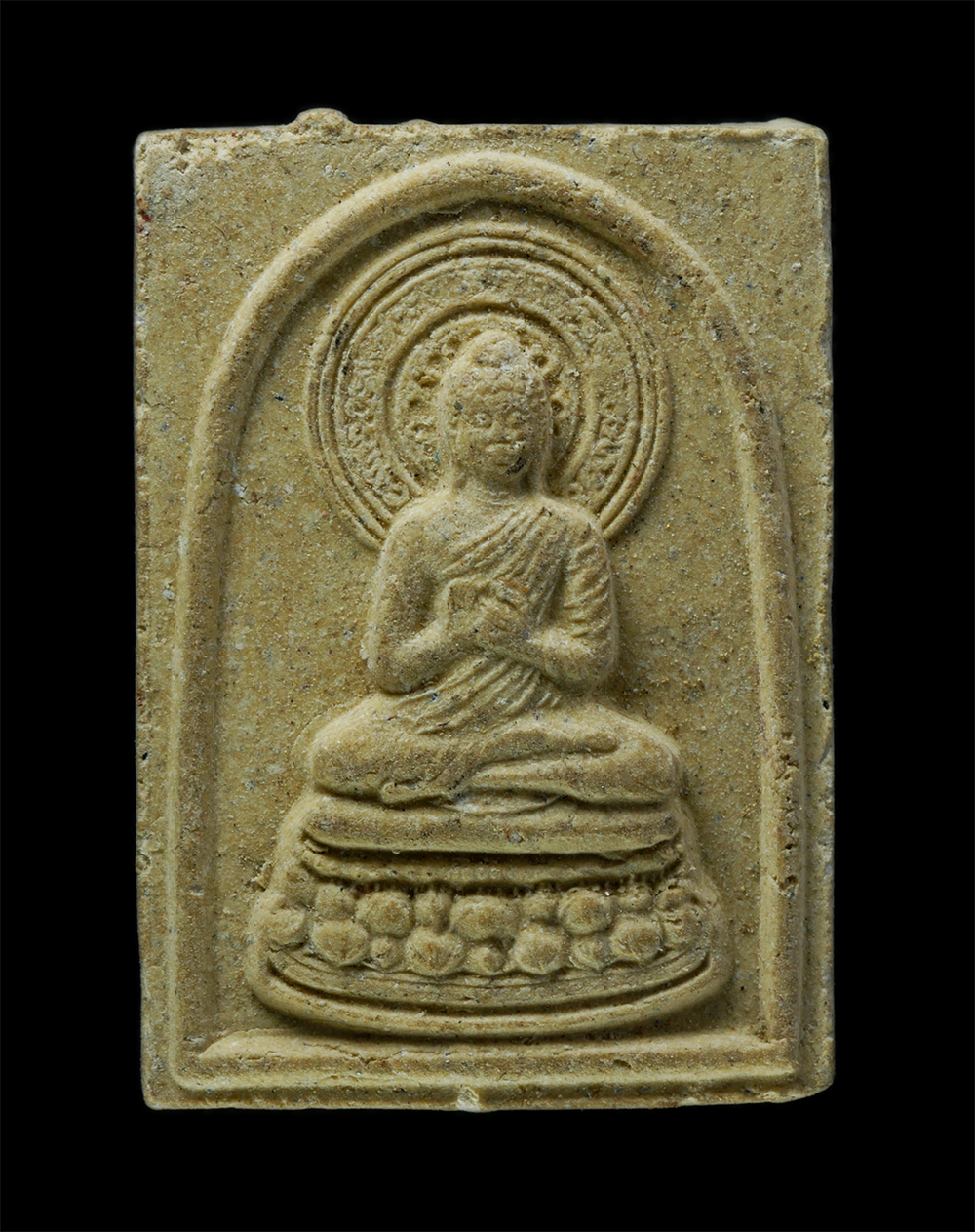 พระผงกล่องขาว17 (107)p.jpg -  พระผงพิมพ์ประทานพร หลังมียันต์ เนื้อผงว่าน พระเก่าสวย ไม่ทราบที่ | https://kamulet.in.th